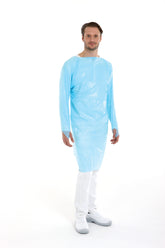 ENGANGSFORKLE MED ERMER CPE 30MY 120X98CM LYS BLÅ 20 STK (07754)